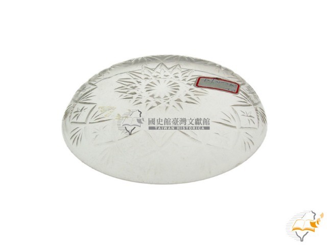 幾何形裝飾紋透明玻璃碟(多組)藏品圖，第2張