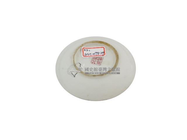 白地印花彩繪折枝玫瑰紋瓷碟藏品圖，第2張