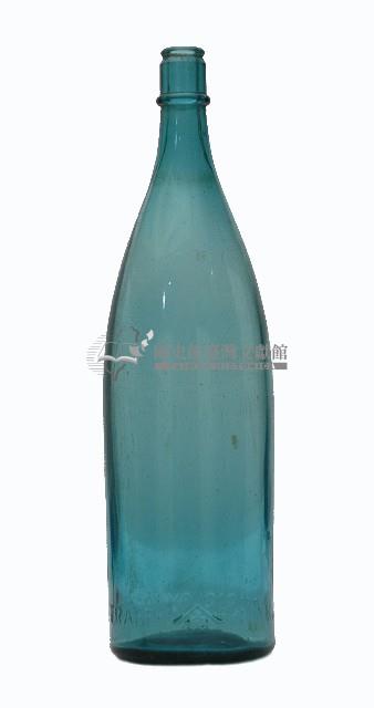 淡青綠色直頸透明玻璃瓶藏品圖，第2張