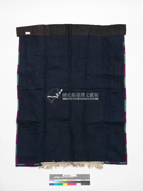 中國施洞苗族寶藍色底紅夾織圍腰藏品圖，第2張