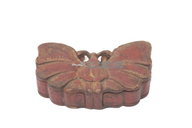 木製蝴蝶形屜式粉盒藏品圖，第2張