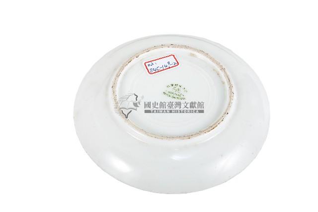 印花彩繪葉紋白地瓷盤藏品圖，第2張