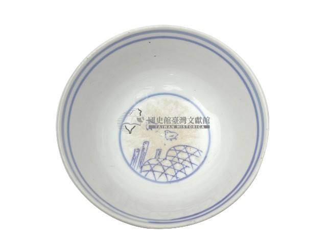 青花線紋鳥紋碗藏品圖，第2張