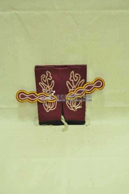 河南戲服暗紅色道具帽藏品圖，第2張