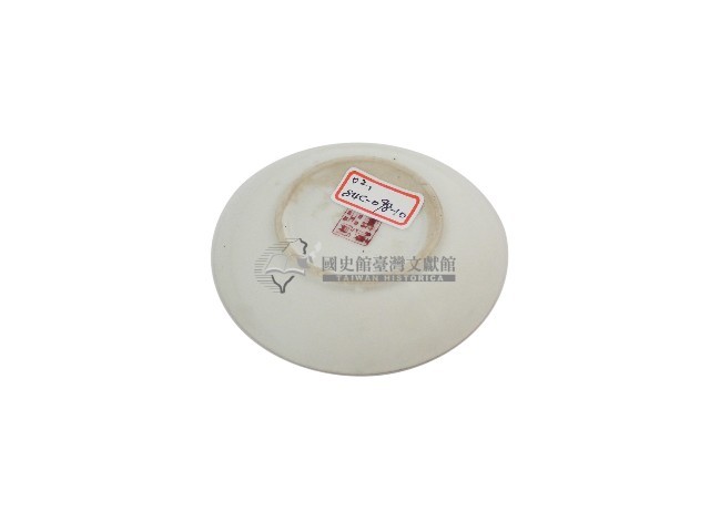 白地印花彩繪折枝玫瑰紋瓷碟藏品圖，第2張