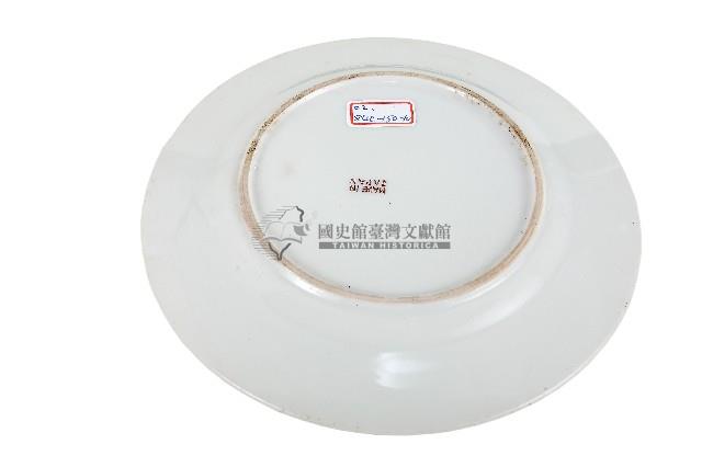 金口金線圈紋白地瓷盤藏品圖，第2張