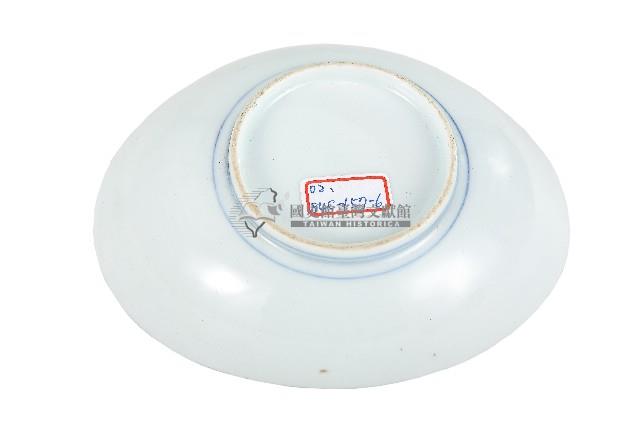 青花蘭草紋橢圓型瓷盤藏品圖，第2張