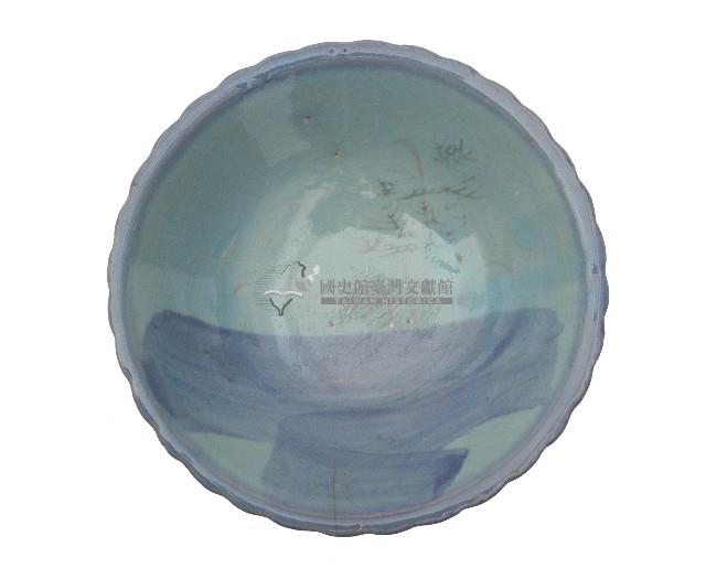 青釉寫意山水紋花口碗藏品圖，第2張