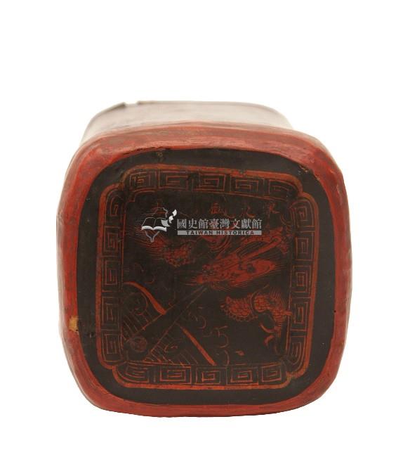 深紅竹製單人皮枕藏品圖，第2張