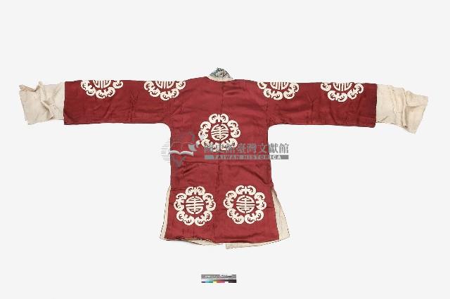 暗紅色中間開衩戲服藏品圖，第2張