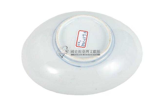 青花蘭草紋橢圓型瓷盤藏品圖，第2張