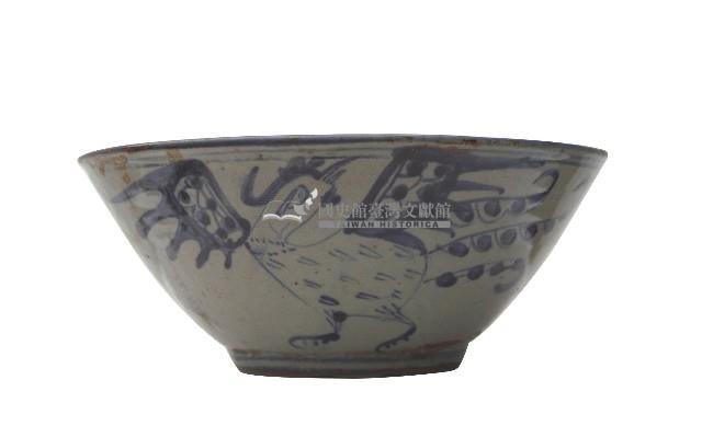青花白描鳳凰紋碗藏品圖，第2張