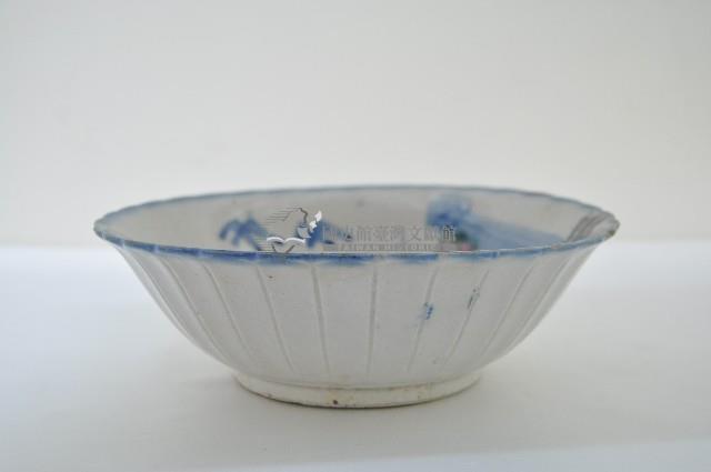 青花五彩山水樓臺紋大碗藏品圖，第2張