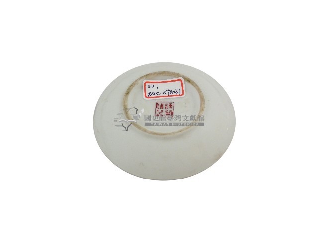 白地印花彩繪折枝玫瑰紋瓷碟藏品圖，第2張