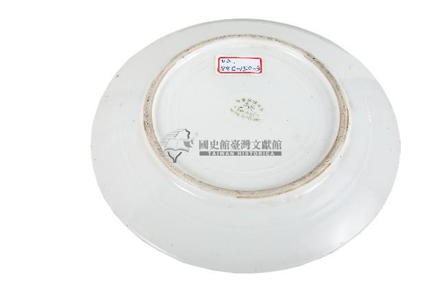 金線圈紋白地瓷盤藏品圖，第2張