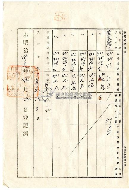明治四十年拾林仁杜賣盡根契字藏品圖，第6張