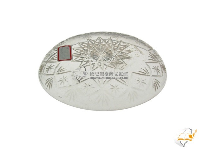 幾何形裝飾紋透明玻璃碟(多組)藏品圖，第6張