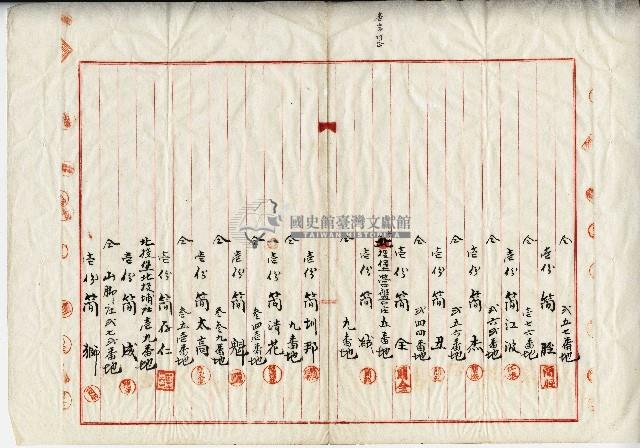 大正五年簡榮聰家族契尾藏品圖，第6張