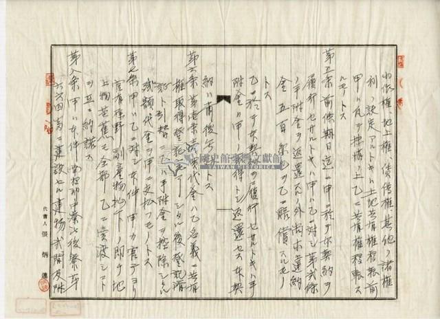 昭和十三年張文德土地權賣買預約書藏品圖，第6張