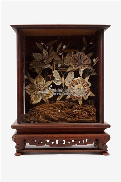 木製客家絲花斗櫃藏品圖，第1張