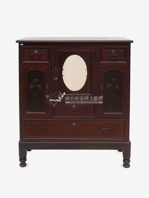 木製附鏡桌櫃藏品圖，第1張