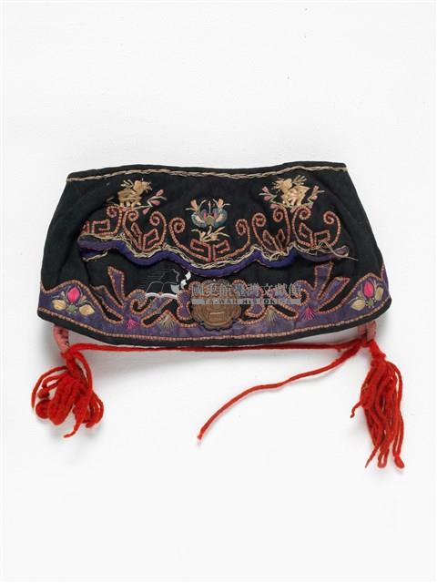 黑色吉祥繡樣短圈藏品圖，第1張