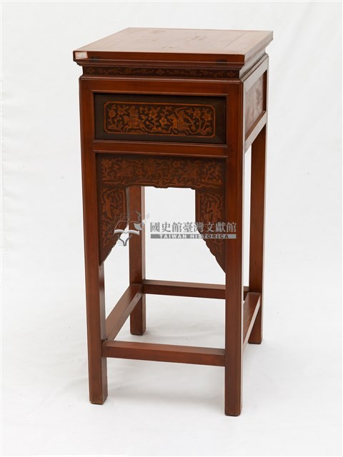 木製附抽屜太師椅茶几藏品圖，第1張