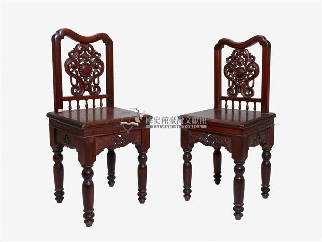 木製公婆椅一對藏品圖，第1張