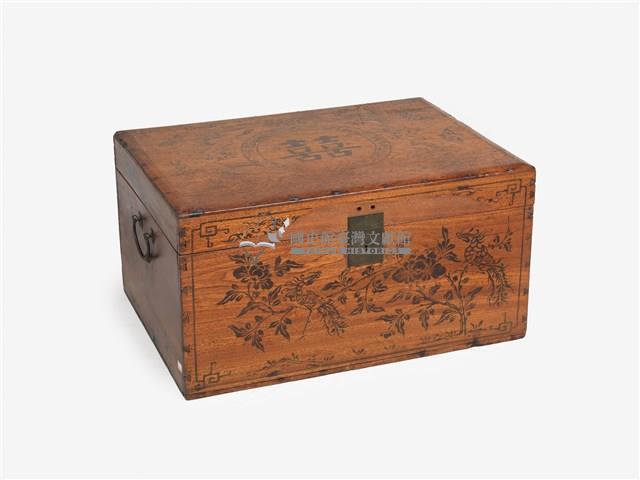木製花鳥衣箱藏品圖，第1張