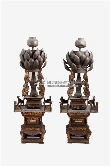 錫製龍燭臺藏品圖，第1張