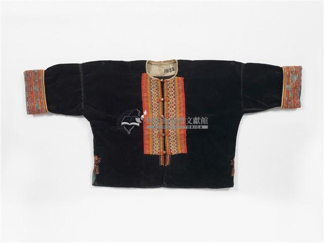 排灣族織紋黑色長袖上衣藏品圖，第1張