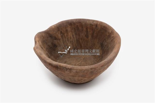 敞口深腹大型木碗藏品圖，第1張