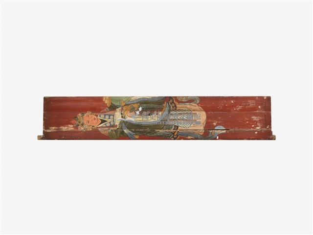 彩繪仙女與香花燈果之寺廟木門藏品圖，第1張