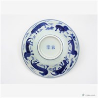仿明嘉靖窯青花八駿撇口碗藏品圖，第6張