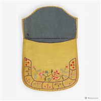 黃底花卉紋錢包藏品圖，第2張