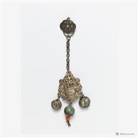 銀小花籃吊飾藏品圖，第1張