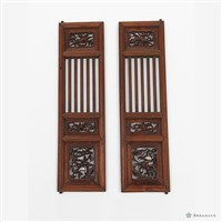 神龕木雕花門扇藏品圖，第9張