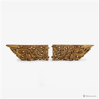 鏤刻金龍木片一對藏品圖，第1張