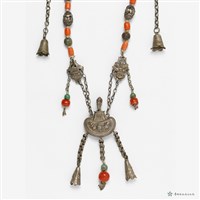 銀腰果紋墜飾項鍊藏品圖，第2張