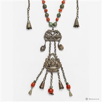 銀花瓶紋墜飾項鍊藏品圖，第2張