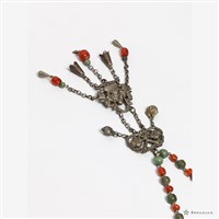 銀花瓶紋墜飾項鍊藏品圖，第4張