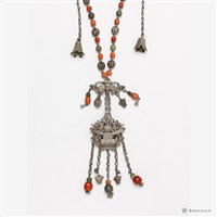 銀花瓶紋墜飾項鍊藏品圖，第2張