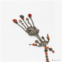 銀花瓶紋墜飾項鍊藏品圖，第4張