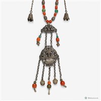 銀花瓶紋墜飾項鍊藏品圖，第2張