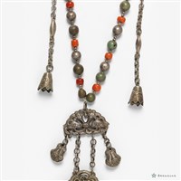 銀花瓶紋墜飾項鍊藏品圖，第2張