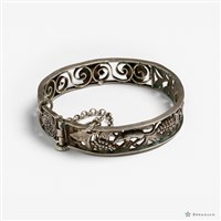 松鼠葡萄銀鐲藏品圖，第2張