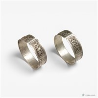 花籃紋銀鐲一對藏品圖，第2張