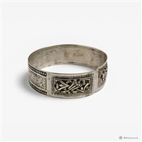 花籃紋銀鐲一對藏品圖，第6張