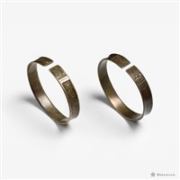 花籃紋銀鐲一對藏品圖，第2張