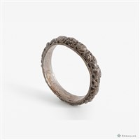 透雕雙龍朝口銀鐲藏品圖，第4張